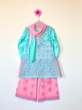 Load image into Gallery viewer, Kids Palazzo Set in Blue &amp; Pink
