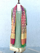 Load image into Gallery viewer, Parima Sage Green Kurta Set in Chanderi
