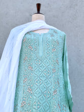 Load image into Gallery viewer, Somber Dusty Mint Green Long Kurta
